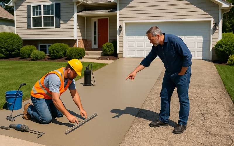 Concrete Driveway Resurfacing: Cost-Effective Ways to Restore Curb Appeal