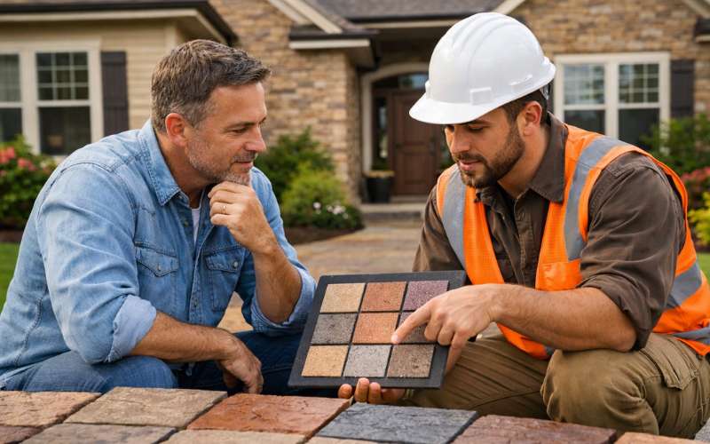 Choosing the Right Color for Stamped Concrete Based on Your Home’s Exterior
