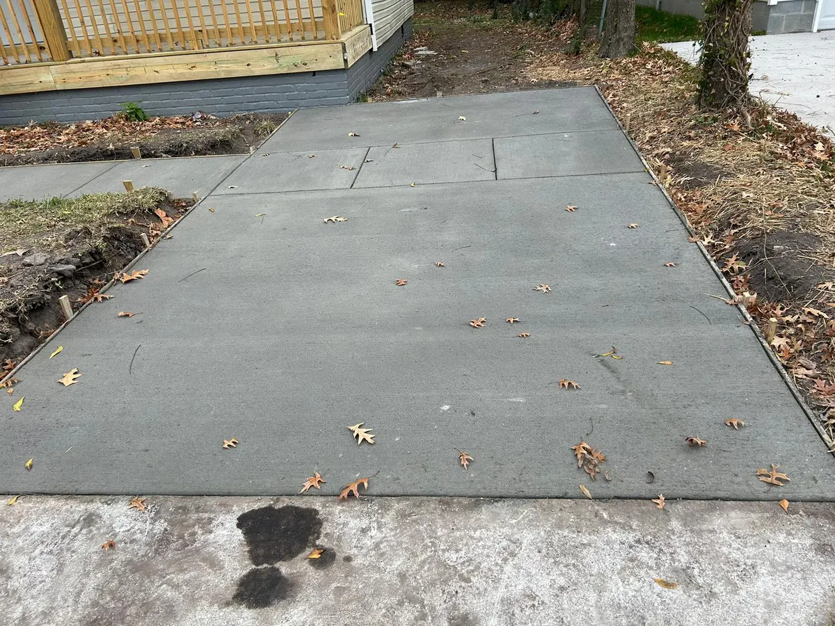 New concrete patio walkway installation 001