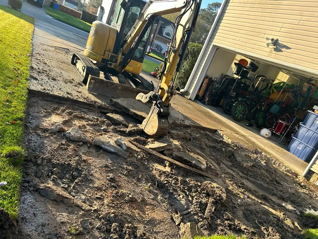 Driveway concrete demolition 001
